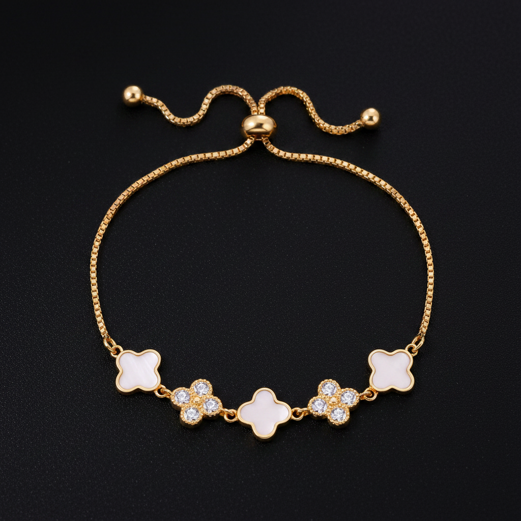 Fyrklöver Armband – Mother of Pearl Edition