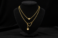 Golden Heart Layer Halsband