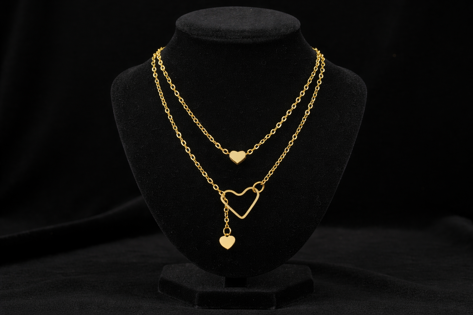 Golden Heart Layer Halsband
