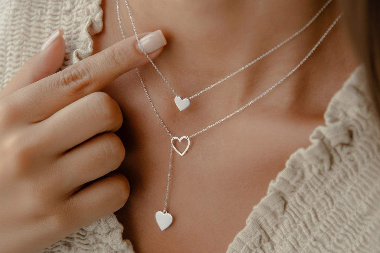 Golden Heart Layer Halsband