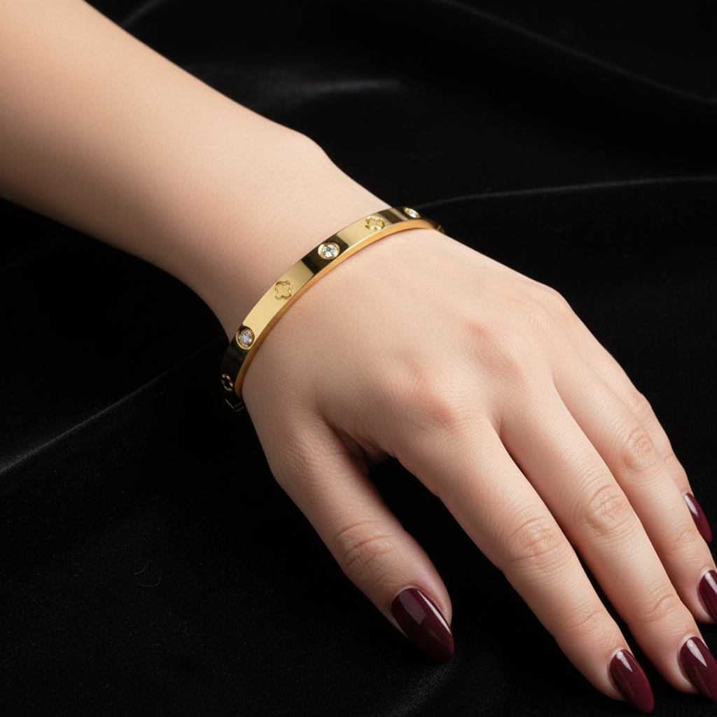 Luna Clover Bangle Armband