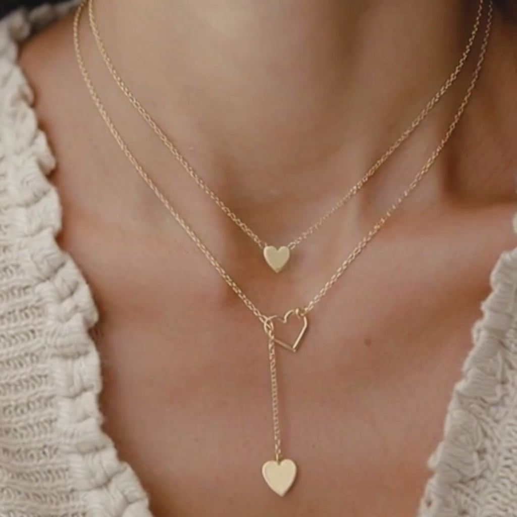 Golden Heart Layer Halsband